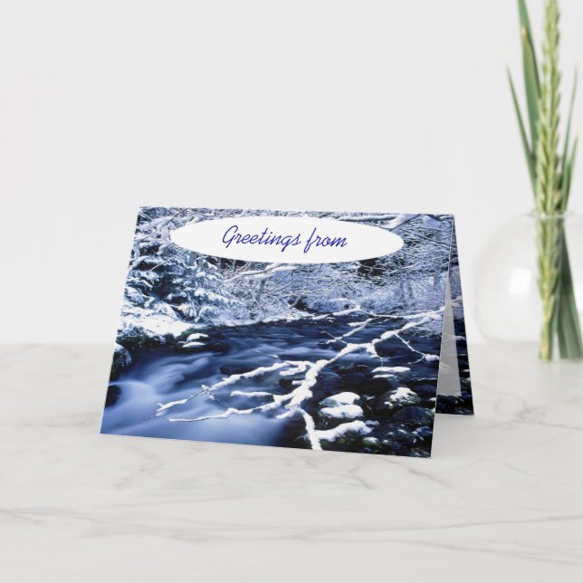 Snowy Stream - Karte (Vorderseite)