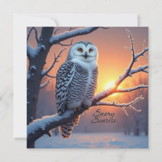 Snowy Sunrise Woodland Trust Fairway Weihnachten Hinweiskarte