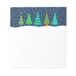 Snowy-Tannenbaum-Notizblock Notizblock