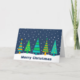 Snowy-Tannenbaum-Weihnachtskarte Feiertagskarte