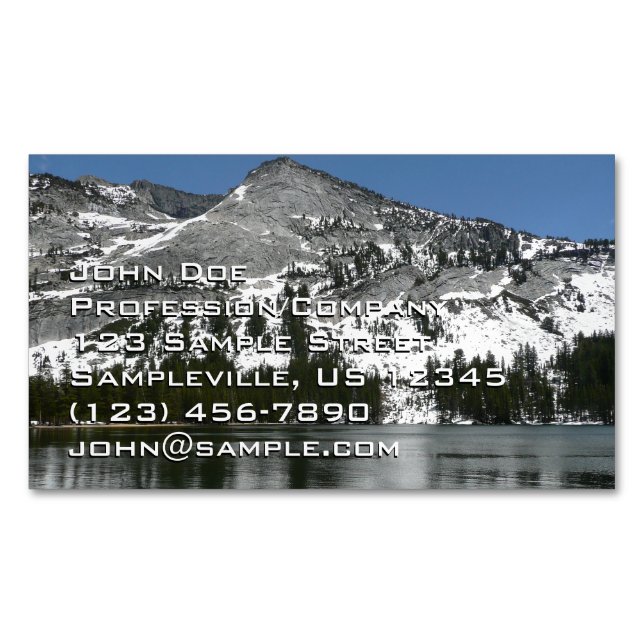 Snowy Tenaya Lake Yosemite National Park Foto Magnetische Visitenkarte (Vorderseite)