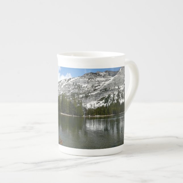 Snowy Tenaya Lake Yosemite National Park Foto Prozellantasse (Vorderseite Rechts)