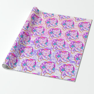 Snowy Tiger Niedlich Neon Kidcore Geschenkpapier