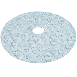 Snowy Tree Skirt Fleece Weihnachtsbaumdecke
