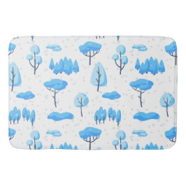 Snowy Trees Badematte