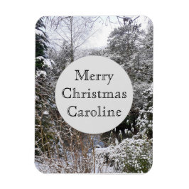 Snowy Trees Flexible Magnet