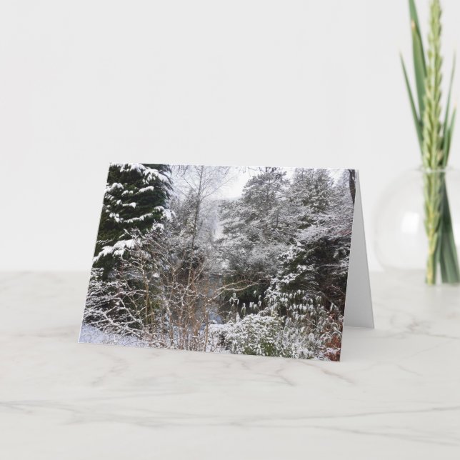 Snowy Trees Karte (Vorderseite)