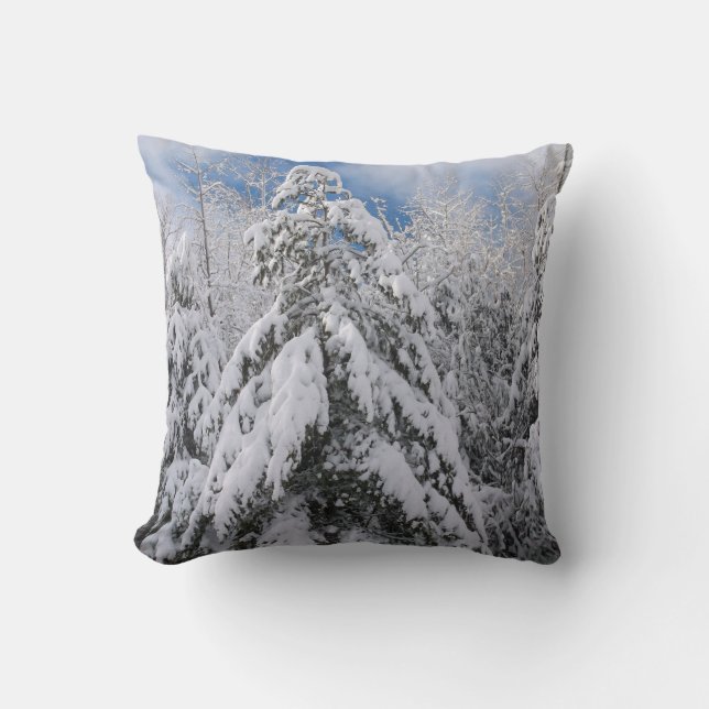 Snowy Trees Kissen (Vorderseite)