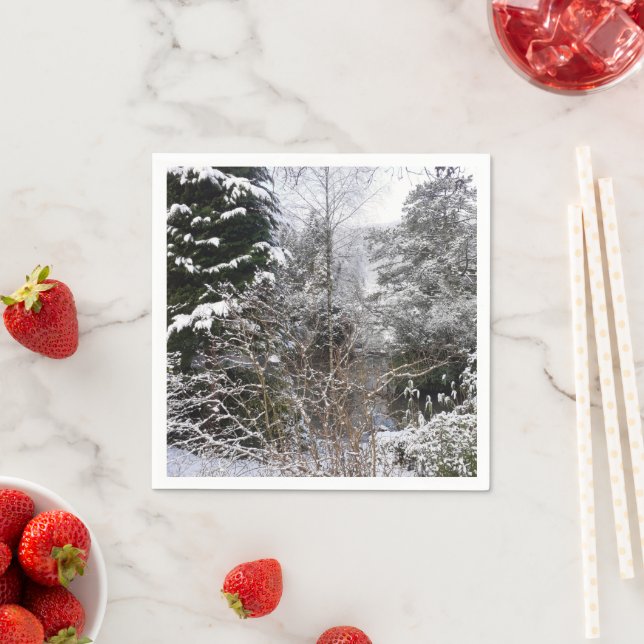 Snowy Trees Paper Serviette (Beispiel)