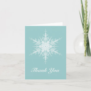 Snowy Turquoise Danke-Card Dankeskarte