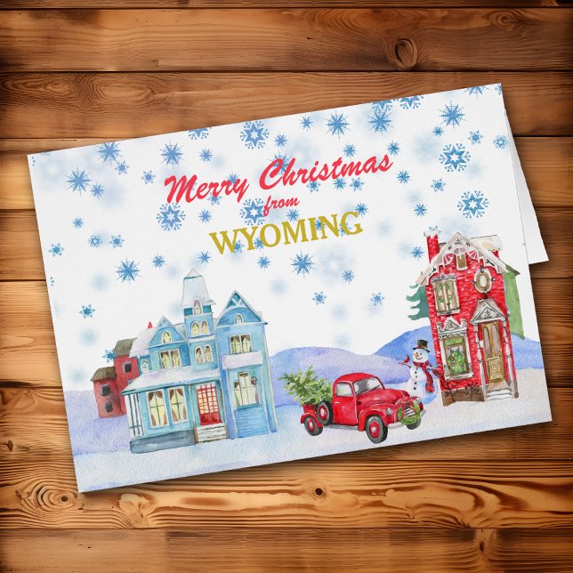 Snowy Village aus Wyoming Christmas Card (Von Creator hochgeladen)