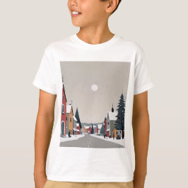 Snowy village, zu Weihnachten - KId's Tshirt