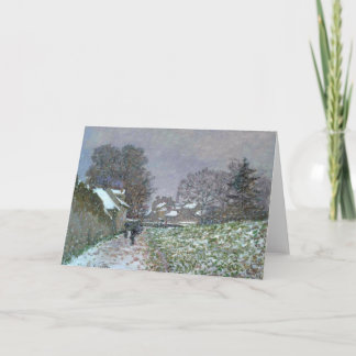 Snowy-Weg in Argenteuil Feiertagskarte