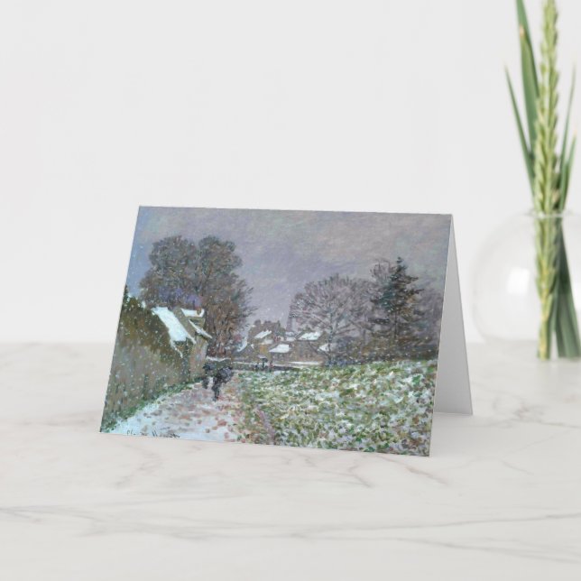 Snowy-Weg in Argenteuil Feiertagskarte (Vorderseite)