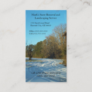 Snowy-Weg - North Carolina-Schnee-Szene Visitenkarte