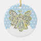 Snowy White Christmas Angel Ornament (Vorne)