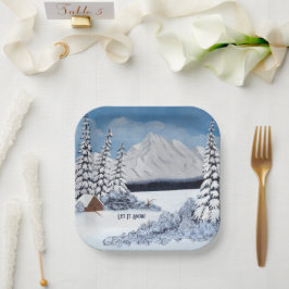 Snowy Winder Pappteller