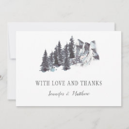 Snowy-Winter-Baum-Gebirgsschnee, der | Wedding ist Dankeskarte