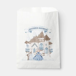 Snowy Winter Blonde Princess Birthday Geschenktütchen