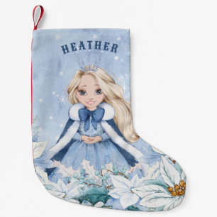 Snowy Winter Blonde Princess Kleiner Weihnachtsstrumpf