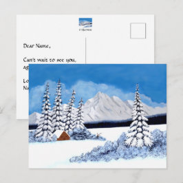 Snowy Winter Bright Postcard Postkarte