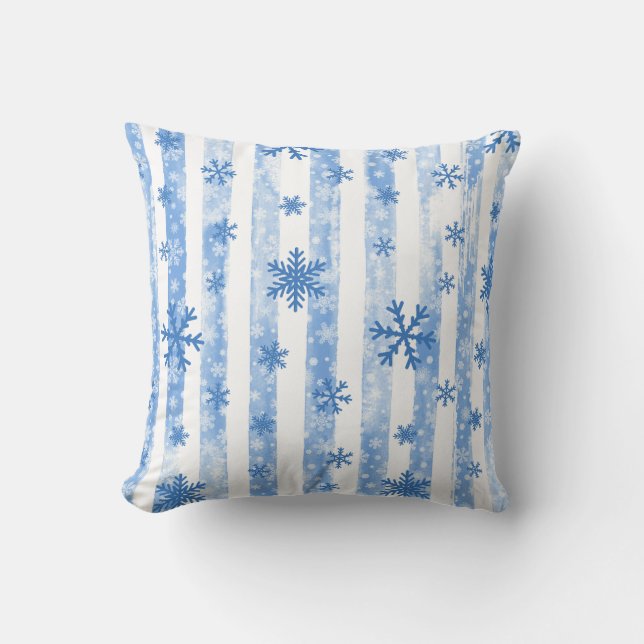 Snowy Winter Cosy saisonale Design Kissen (Vorderseite)