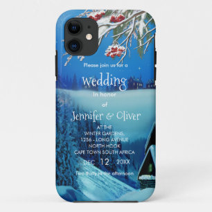 Snowy Winter Fantasy All in One Wedite Einladung Case-Mate iPhone Hülle