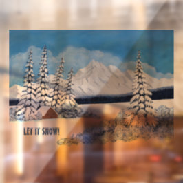 Snowy Winter Fensteraufkleber