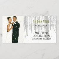 Snowy Winter Frosty Woods Wedding Foto Vielen Dank