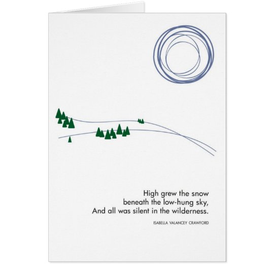 Snowy-Winter-Landschaft mit Baum-Karte Karte
