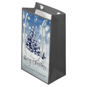 Snowy-Winter-Märchenland-Gewohnheits-Weihnachten Kleine Geschenktüte