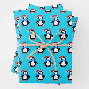 Snowy Winter Penguin Geschenkpapier Set