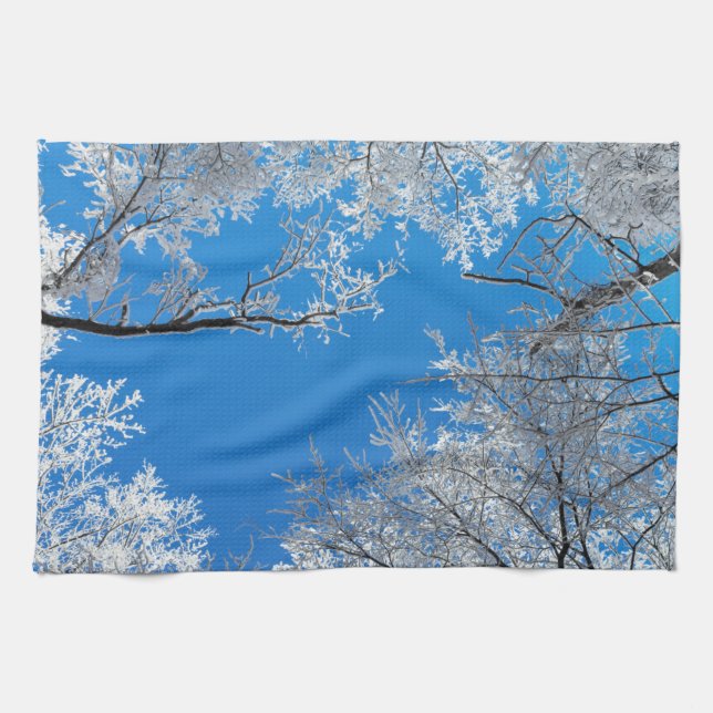 Snowy Winter Scene Handtuch (Horizontal)