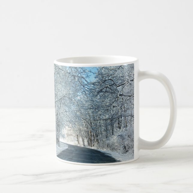 Snowy Winter Trees Kaffeetasse (Rechts)