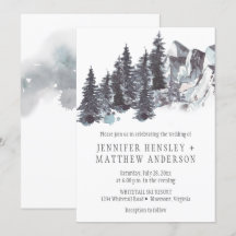 Snowy Winter Trees Mountains Snow Wedding |