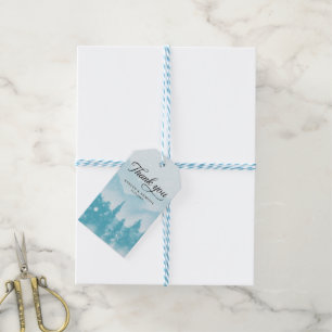 Snowy Winter Wedding Vielen Dank für Ihre Unterstü Geschenkanhänger