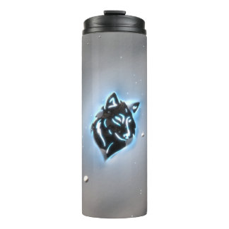 Snowy-Wolf-Ikonen-Blau Thermosbecher