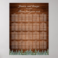 Snowy Wood Forest Country Seating Chart 20 Tables