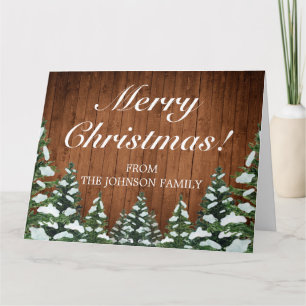 Snowy Wood Forest Frohe Weihnachten geklaut Gruß Karte