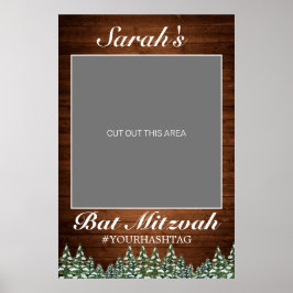 Snowy Wood & Forest Rural Bat Mitzvah Foto Prop Poster