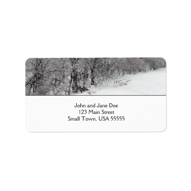 Snowy Woods Address Labels Adressaufkleber (Vorne)