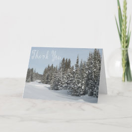 Snowy Woods Holiday Vielen Dank Dankeskarte