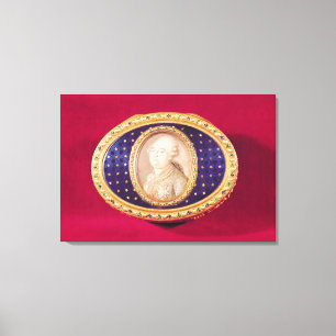 Snuffbox mit einer Porträtminiatur von Louis Leinwanddruck