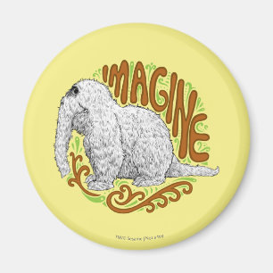 Snuffleupagus B&W Sketch Zeichnend Magnet