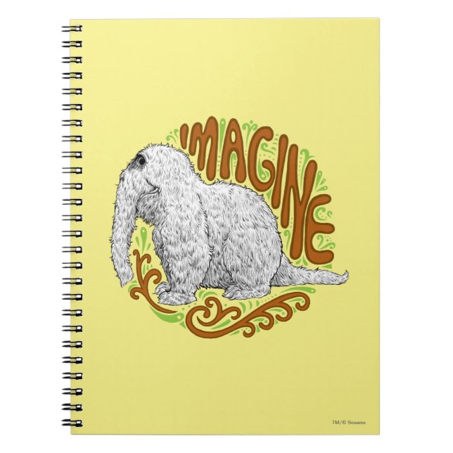 Snuffleupagus B&W Sketch Zeichnend Notizblock (Vorderseite)