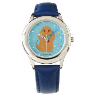 Snuffleupagus Blaue Sterne und Punktmuster Armbanduhr