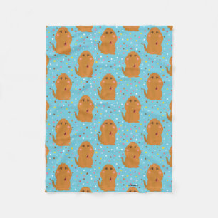 Snuffleupagus Blaue Sterne und Punktmuster Fleecedecke