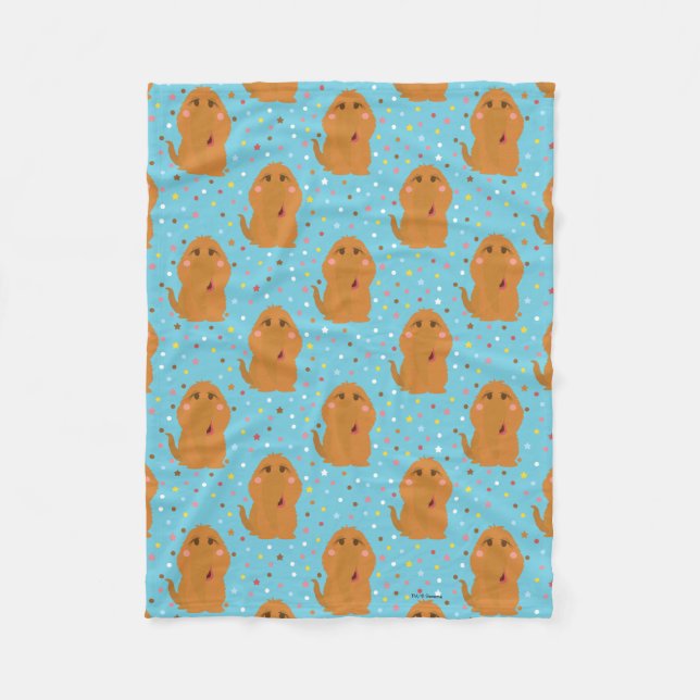 Snuffleupagus Blaue Sterne und Punktmuster Fleecedecke (Vorderseite)