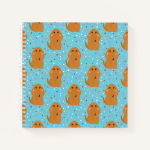 Snuffleupagus Blaue Sterne und Punktmuster Notizbuch