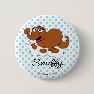 Snuffleupagus Doodley Graphic Button